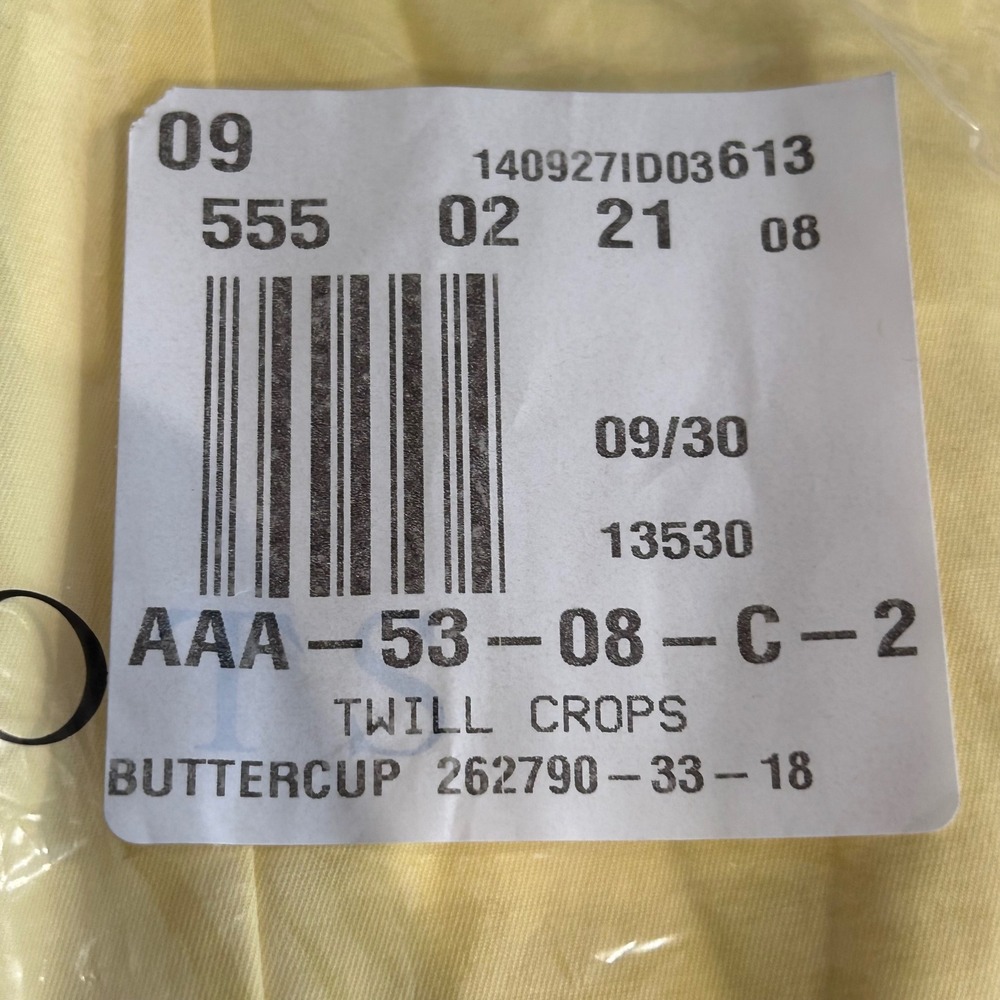 Talbots Signature Twill Crops Yellow Buttercup Pants Womens 18 New - Picture 6 of 12